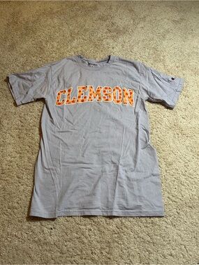 Champion purple Short Sleeve Clemson Logo Tee